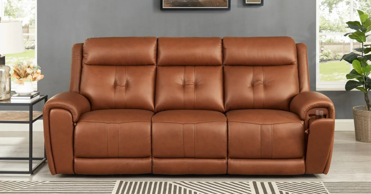 Leather Recline Sofa